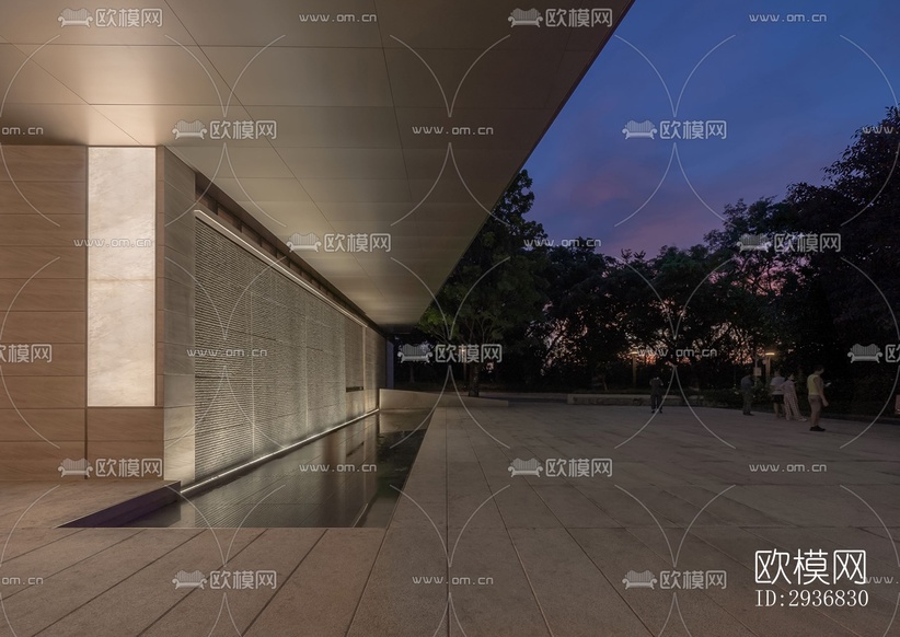 現(xiàn)代文體建筑效果圖下載(渲染圖5)