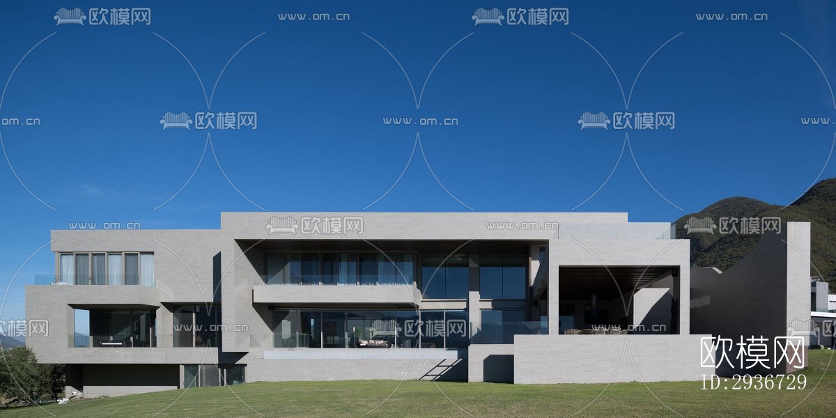 现代居住建筑效果图下载（渲染图20）