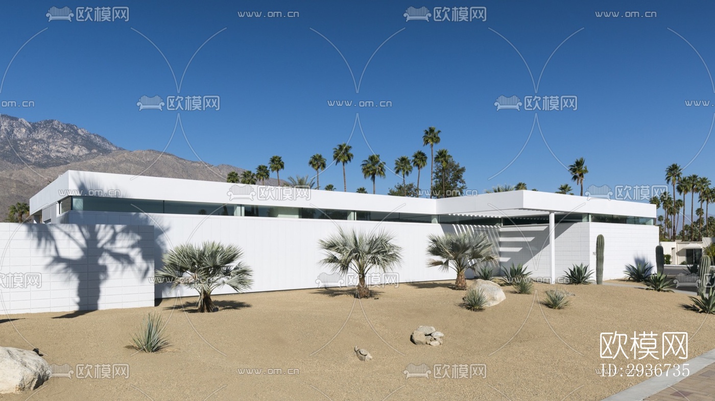 现代居住建筑效果图下载（渲染图6）