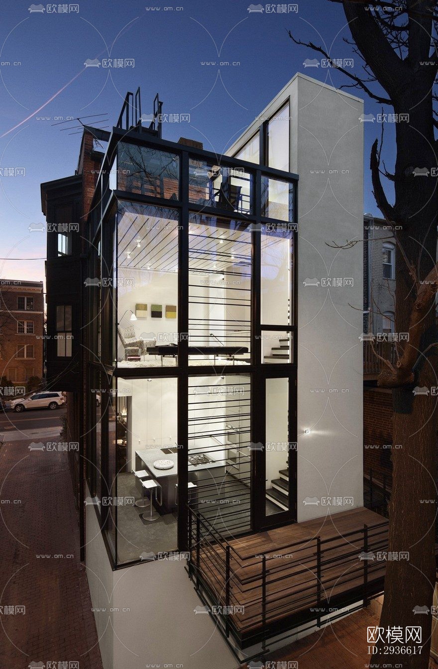 工业风居住建筑效果图下载（渲染图2）