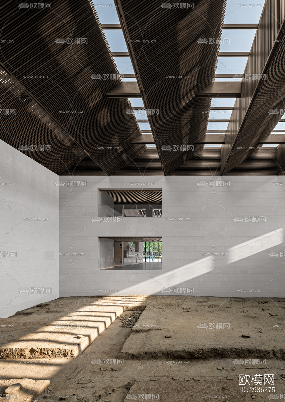 新中式美术博物馆效果图下载（渲染图13）