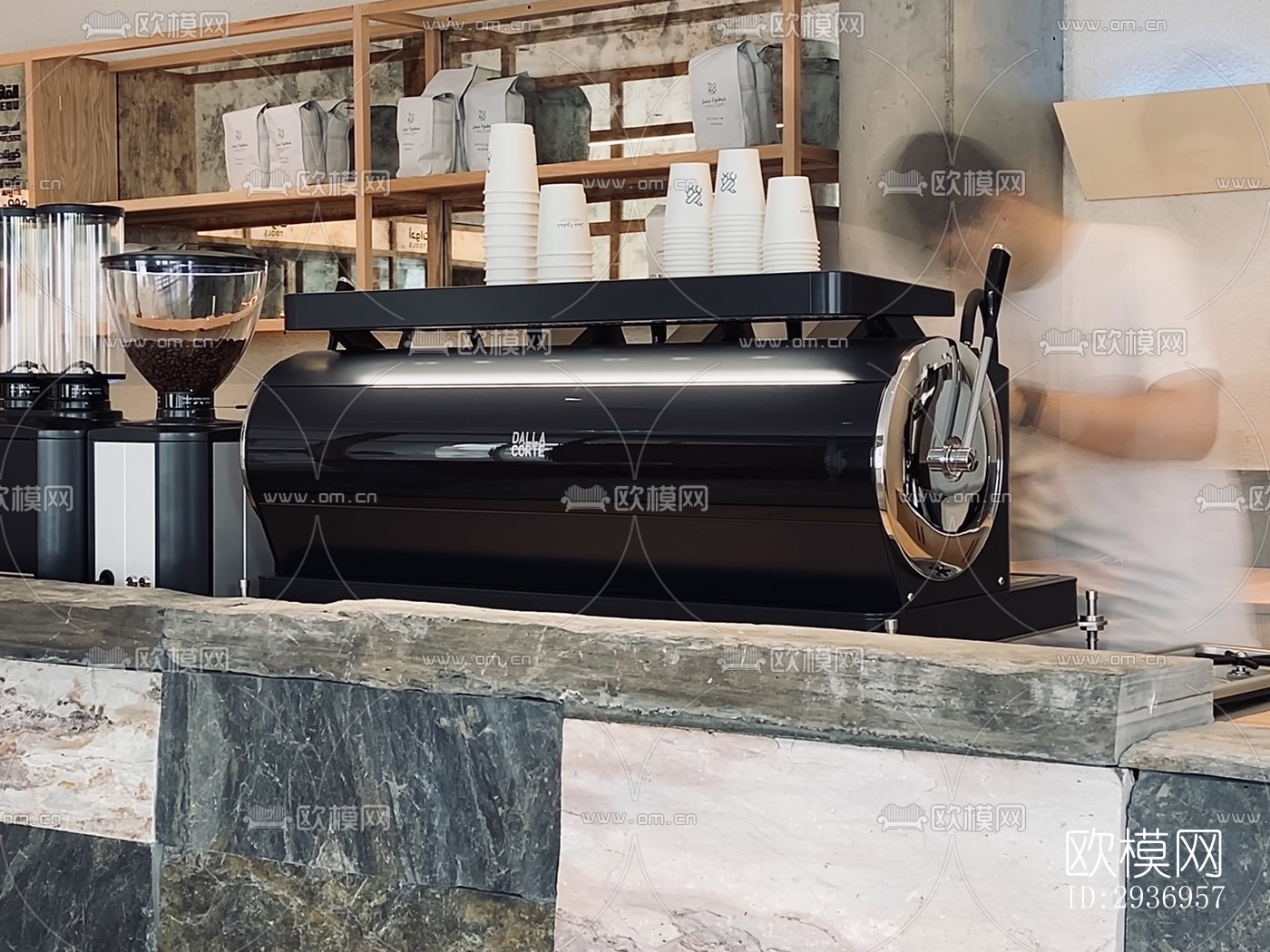 侘寂咖啡奶茶效果图下载（渲染图17）