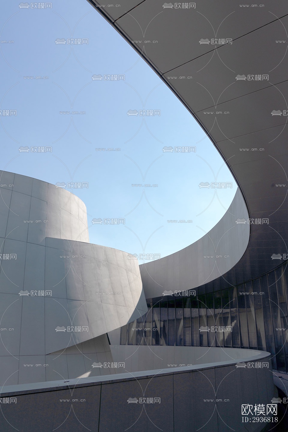 现代文体建筑效果图下载（渲染图6）