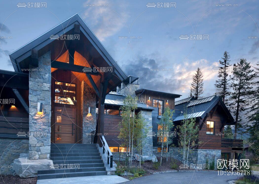 现代居住建筑效果图下载（渲染图9）