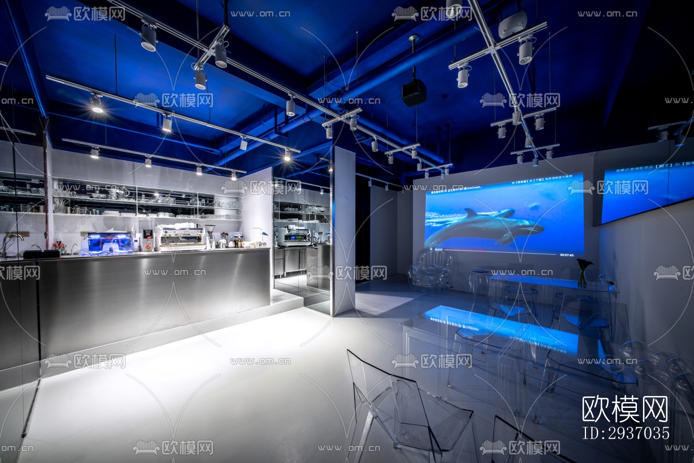 现代咖啡奶茶效果图下载（渲染图1）