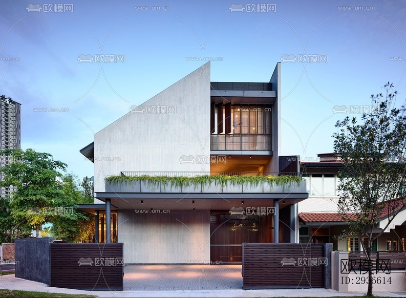 工業(yè)風(fēng)居住建筑效果圖下載(渲染圖4)