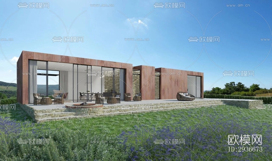 現(xiàn)代居住建筑效果圖下載(渲染圖19)