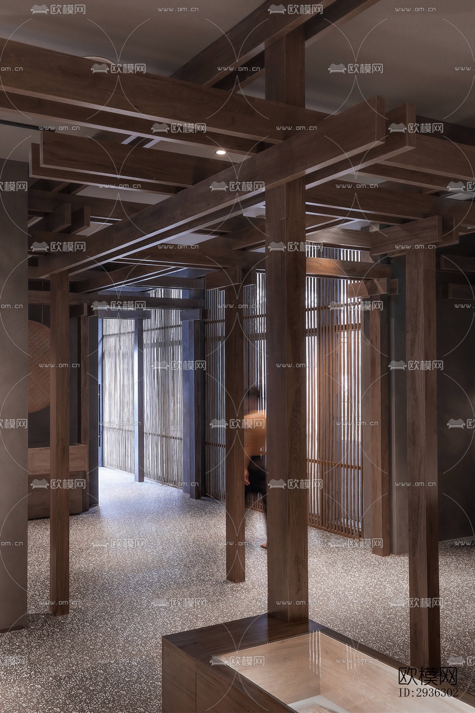 新中式美术博物馆效果图下载（渲染图5）