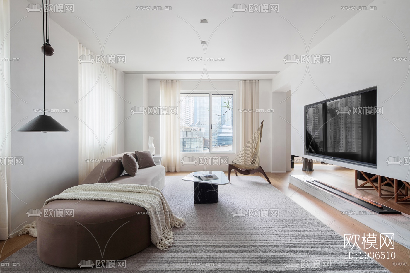 现代办公区效果图下载（渲染图17）