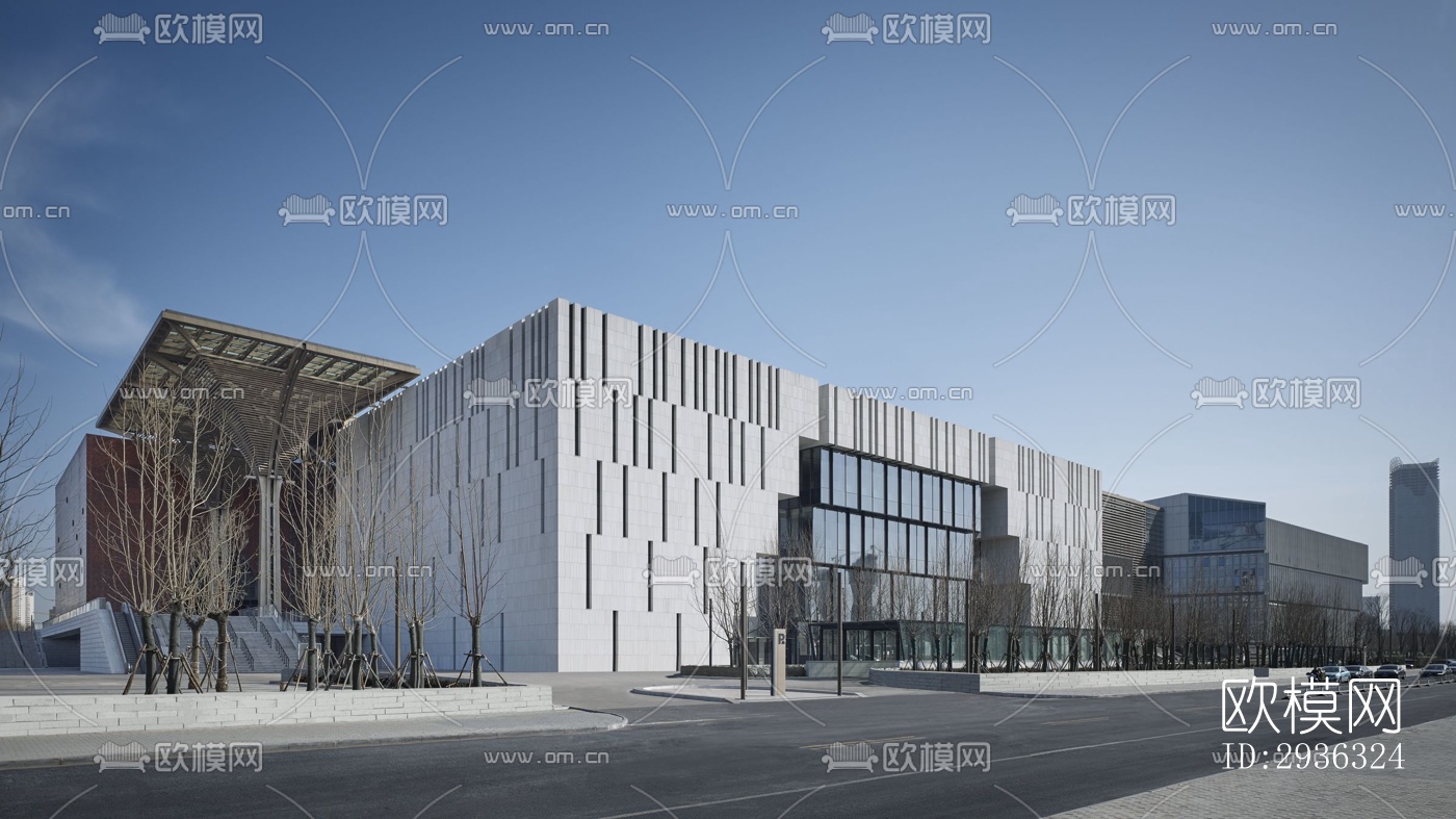 现代美术博物馆效果图下载（渲染图1）