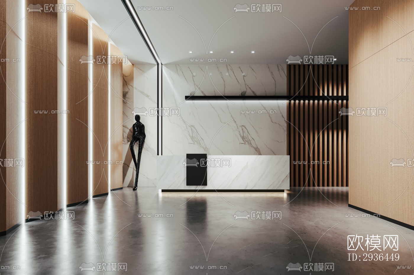 现代办公区效果图下载（渲染图20）