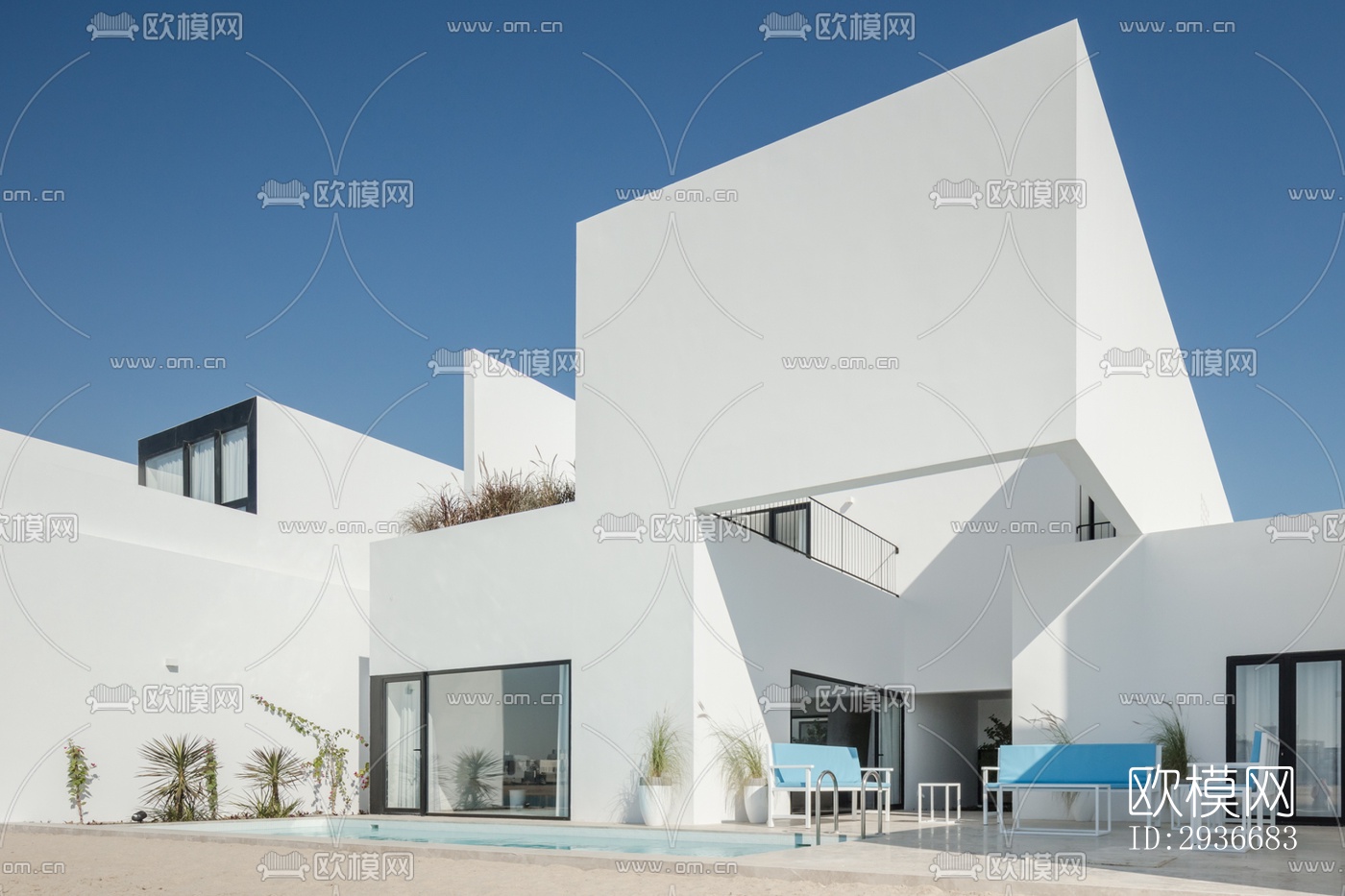 现代居住建筑效果图下载（渲染图10）