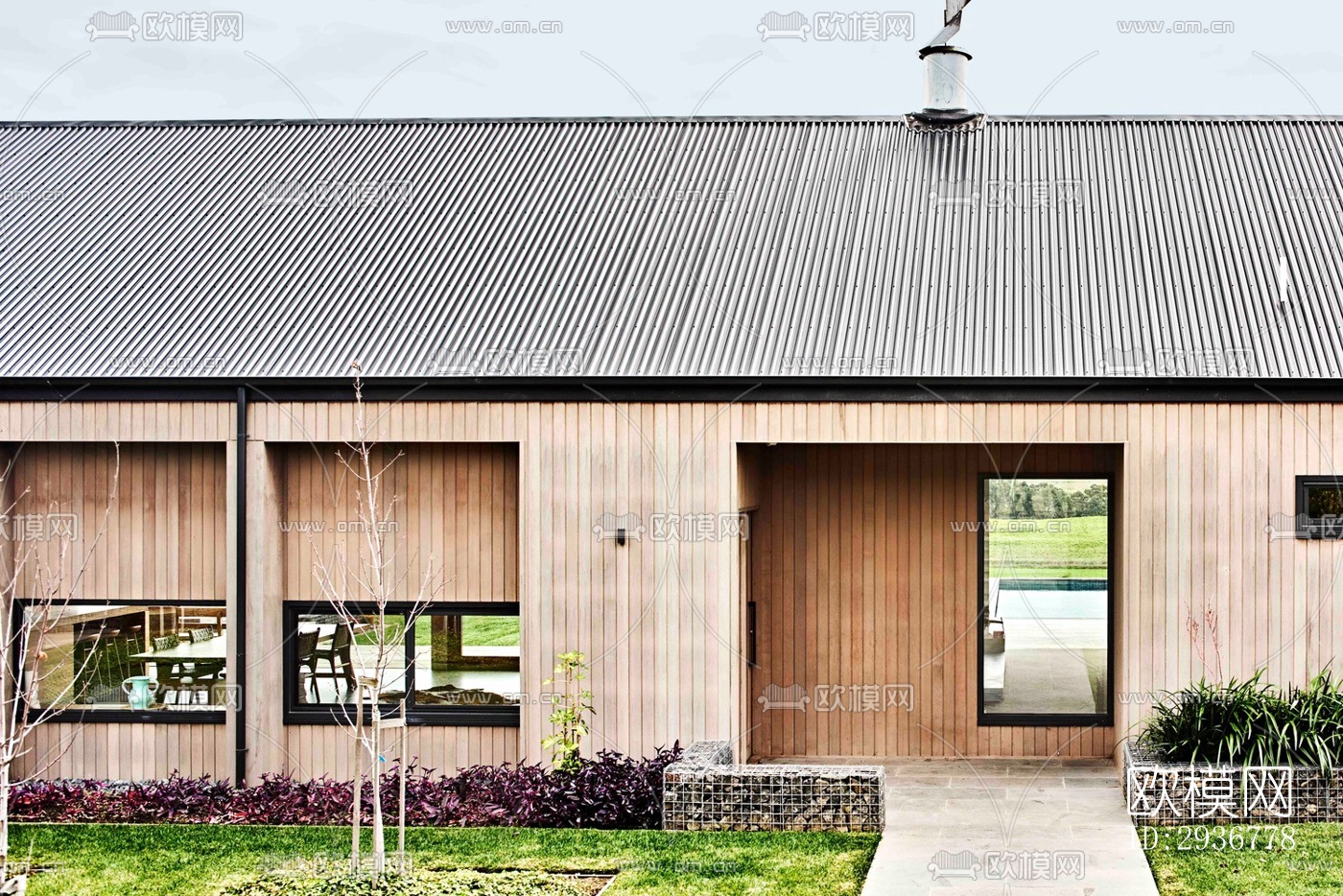 现代居住建筑效果图下载（渲染图4）