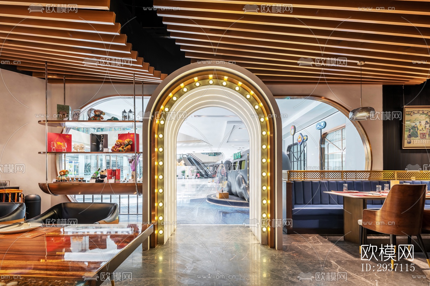 后现代西餐厅效果图下载（渲染图11）