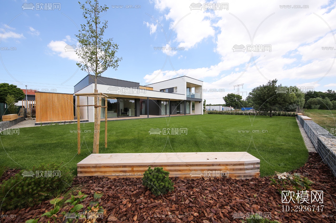 现代居住建筑效果图下载（渲染图4）