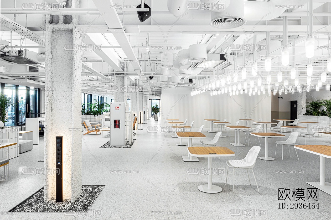 现代办公区效果图下载（渲染图16）