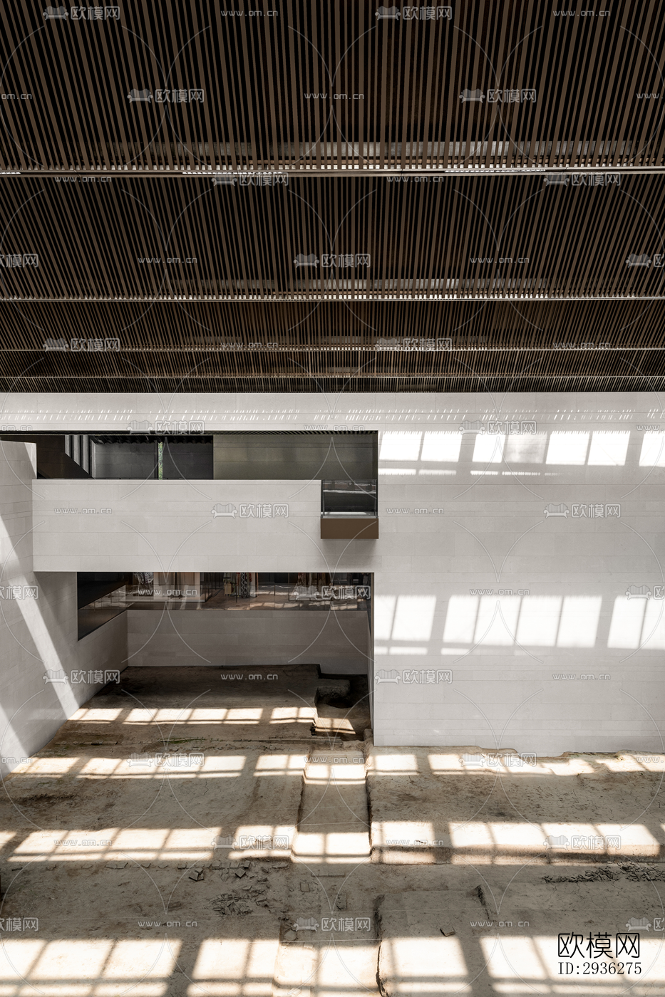 新中式美术博物馆效果图下载（渲染图14）