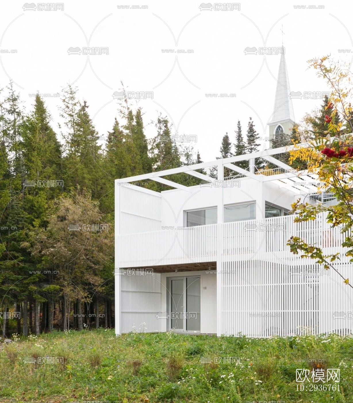 现代居住建筑效果图下载（渲染图4）