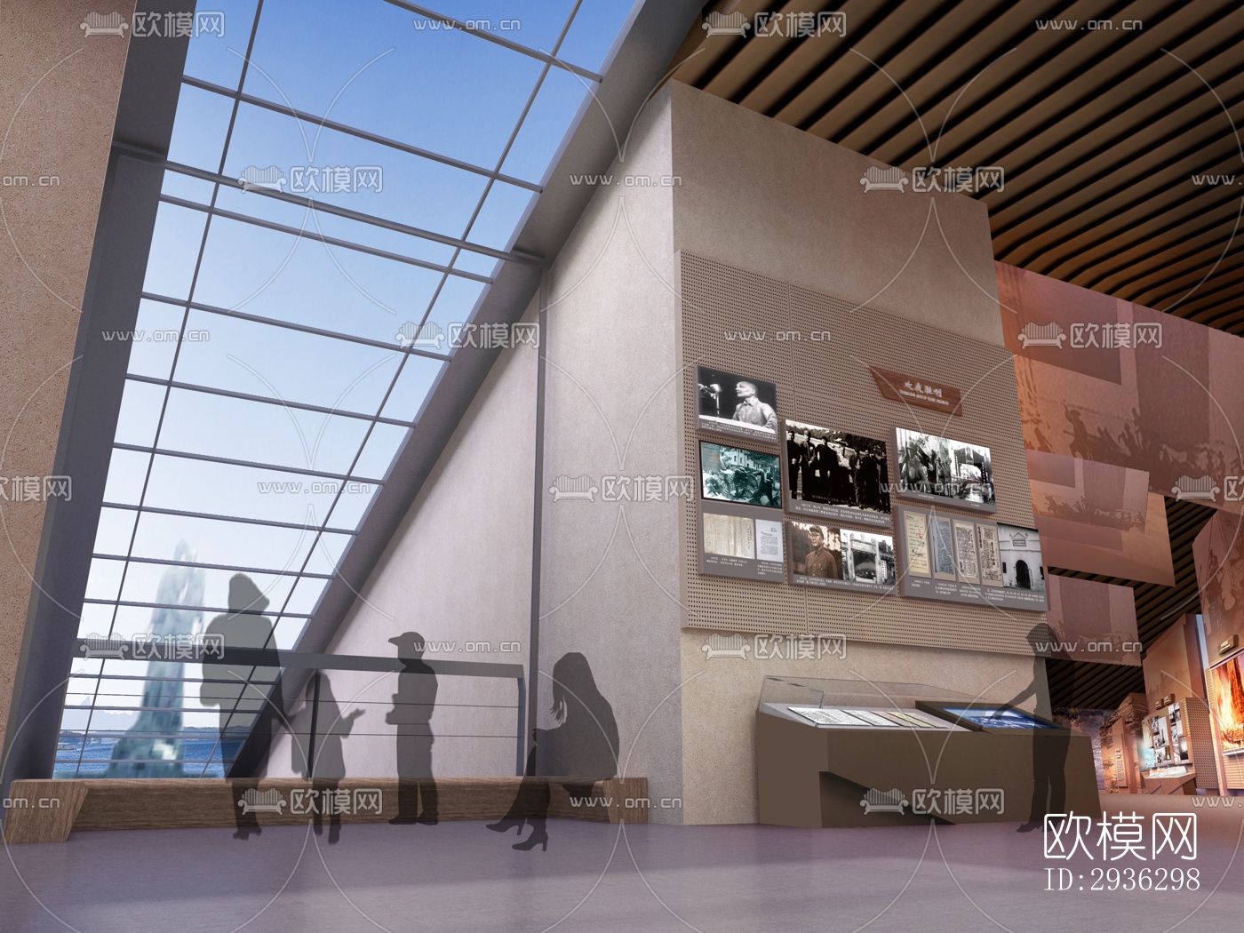 新中式美术博物馆效果图下载（渲染图16）