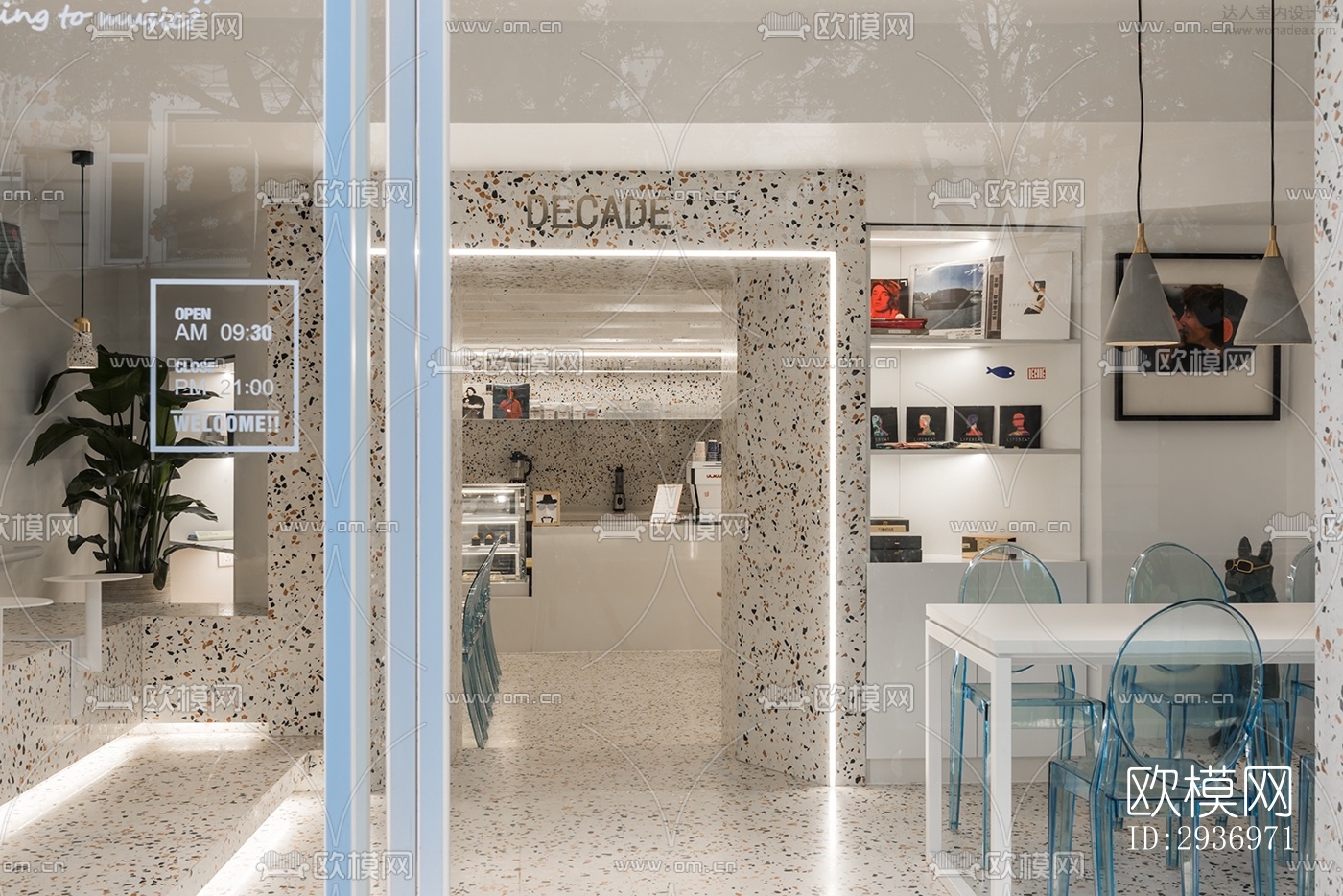 北欧咖啡奶茶效果图下载（渲染图8）