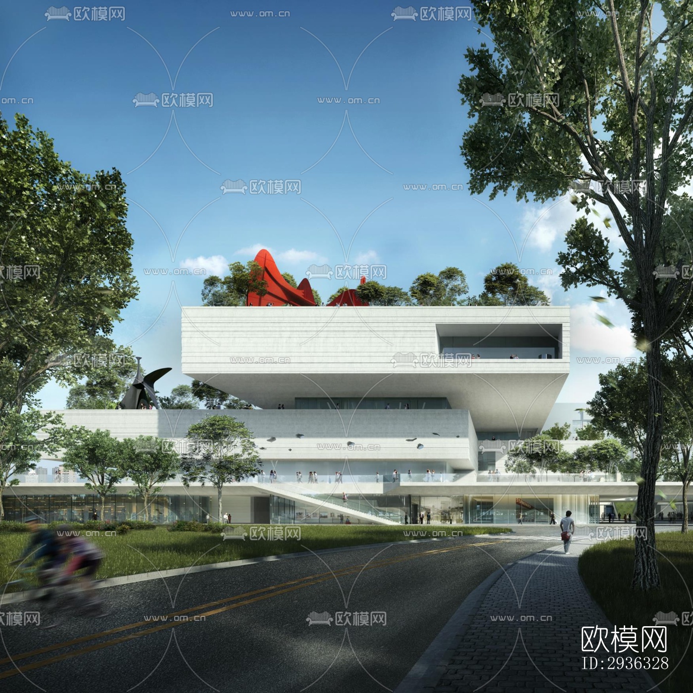 现代美术博物馆效果图下载（渲染图2）