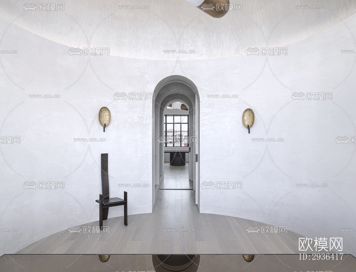 侘寂办公区效果图下载（渲染图12）