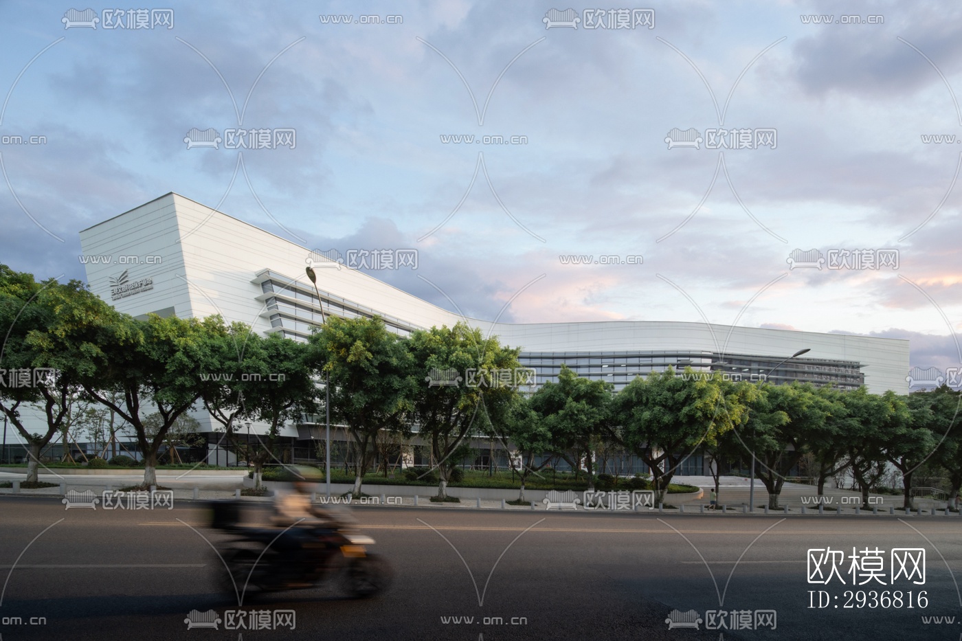 现代文体建筑效果图下载（渲染图7）