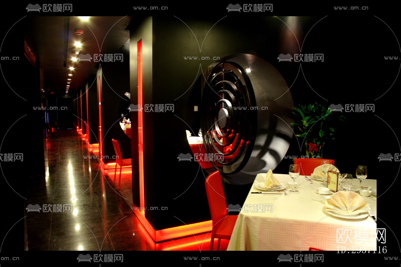 后现代西餐厅效果图下载（渲染图7）