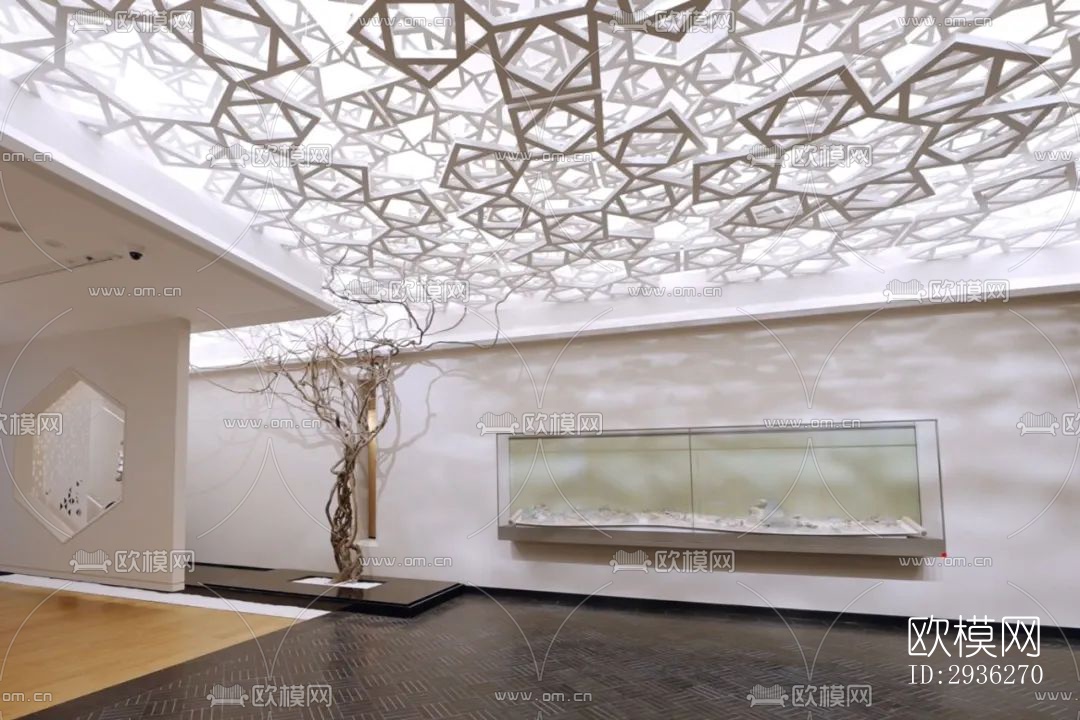 新中式美术博物馆效果图下载（渲染图6）