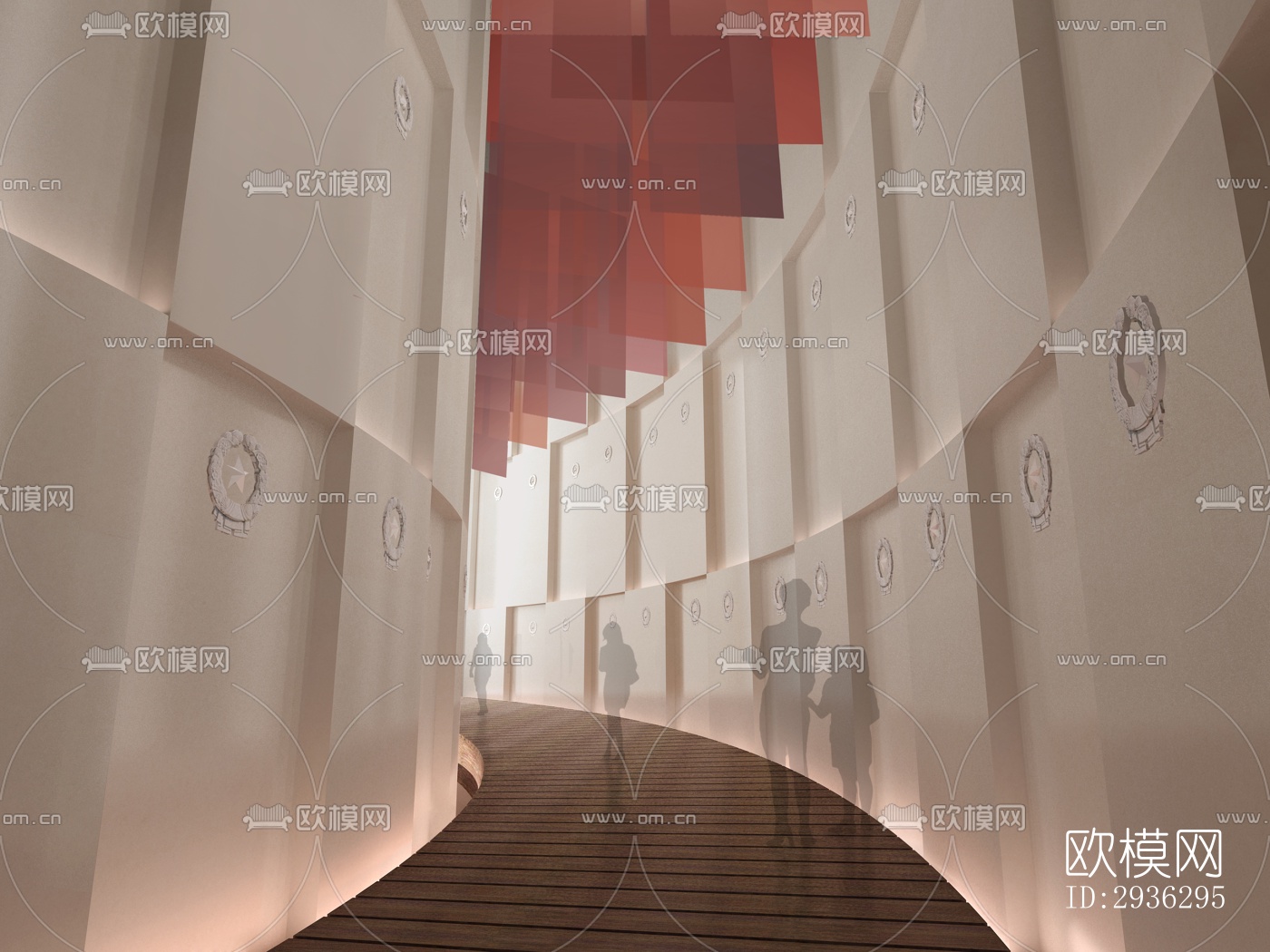 新中式美术博物馆效果图下载（渲染图6）