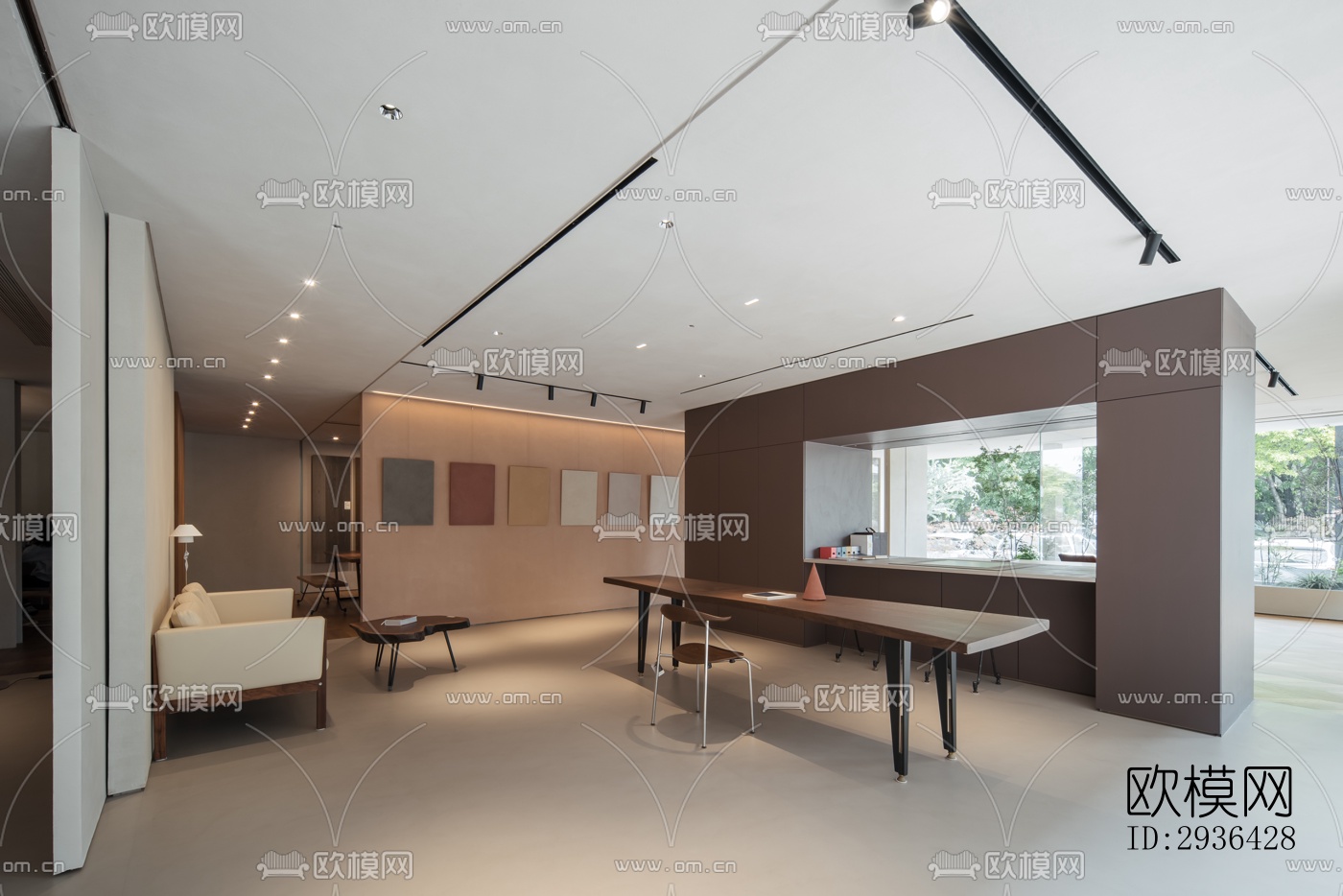 北欧办公区效果图下载（渲染图14）