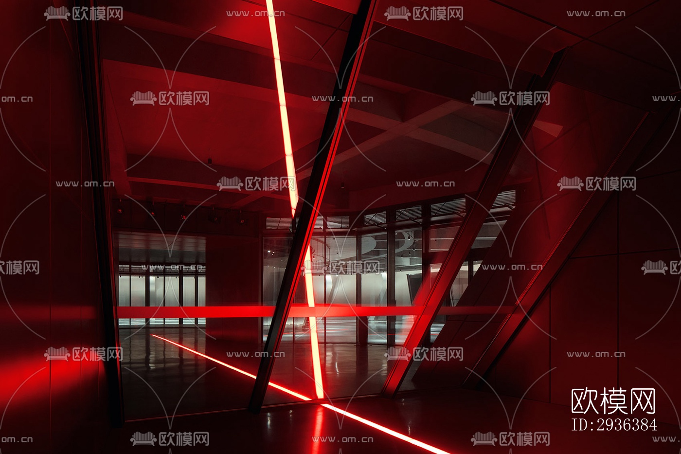 高级灰美术博物馆效果图下载（渲染图5）