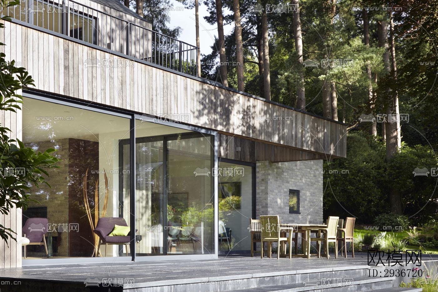 现代居住建筑效果图下载（渲染图9）