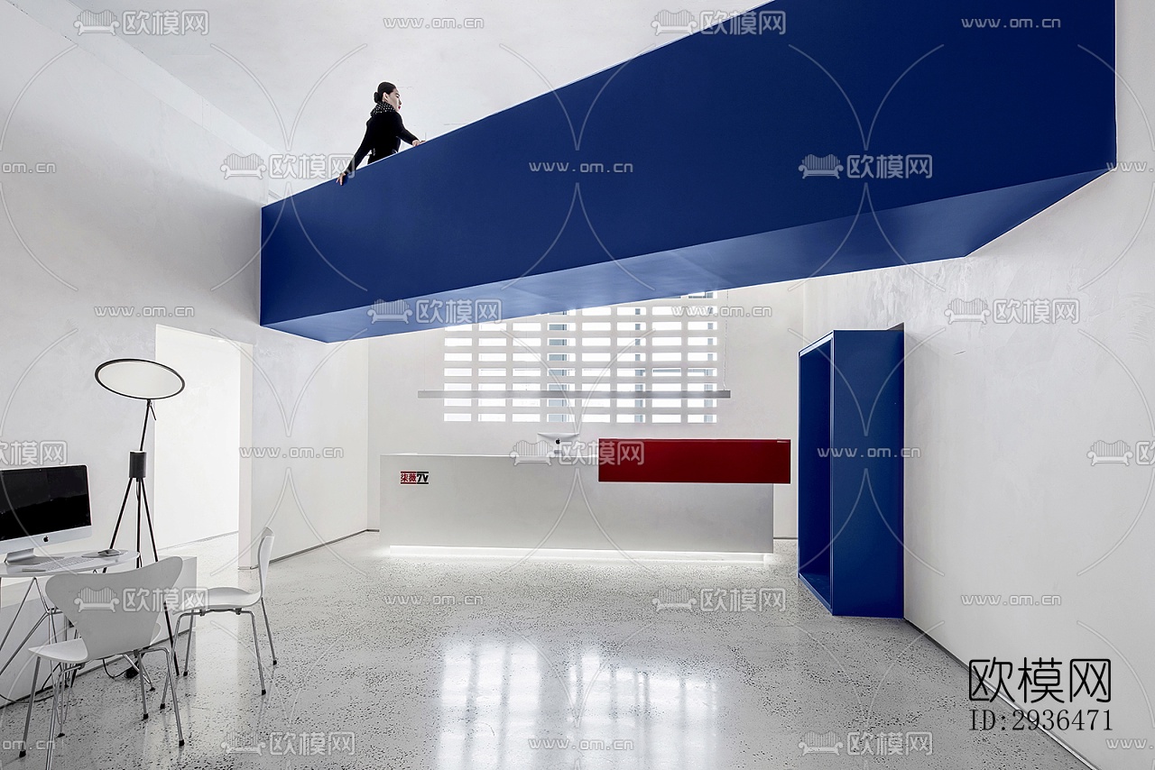 现代办公区效果图下载（渲染图20）