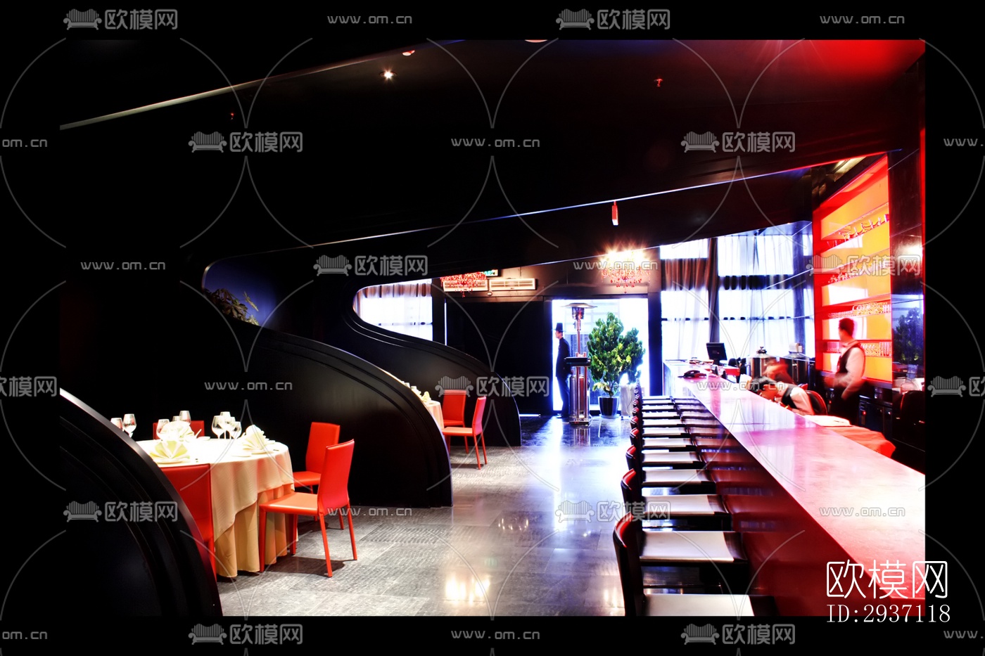 后现代西餐厅效果图下载（渲染图15）