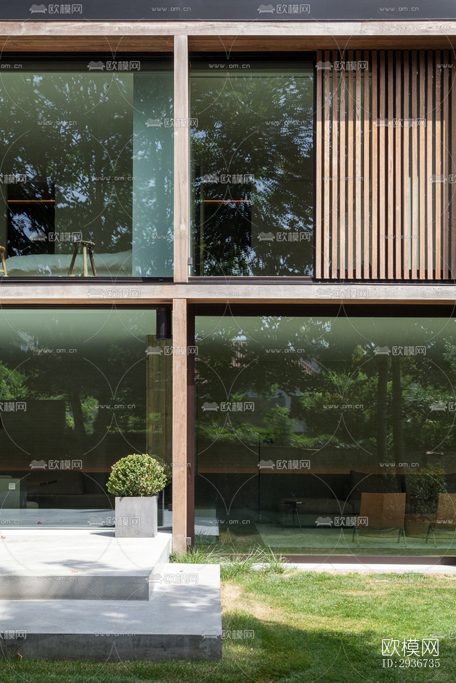 现代居住建筑效果图下载（渲染图15）