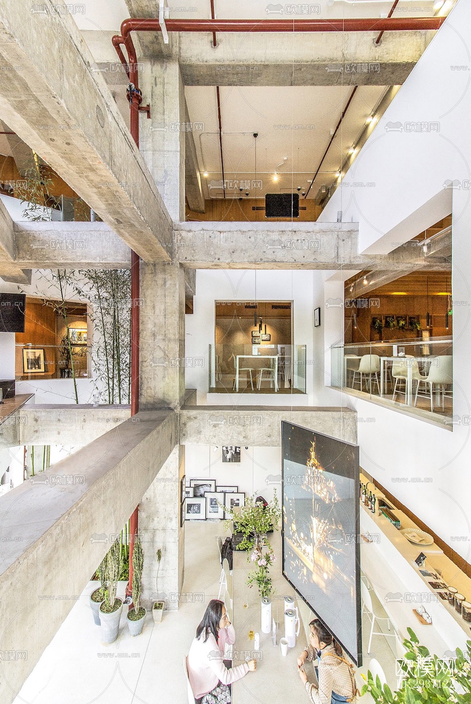 工业风西餐厅效果图下载（渲染图17）