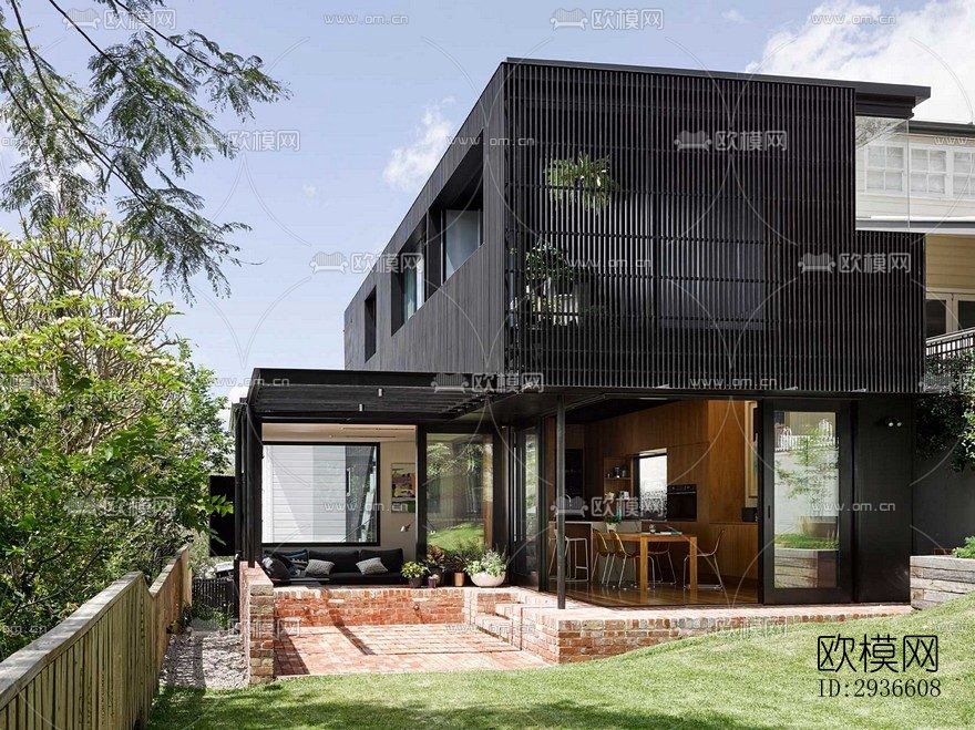 工业风居住建筑效果图下载（渲染图3）