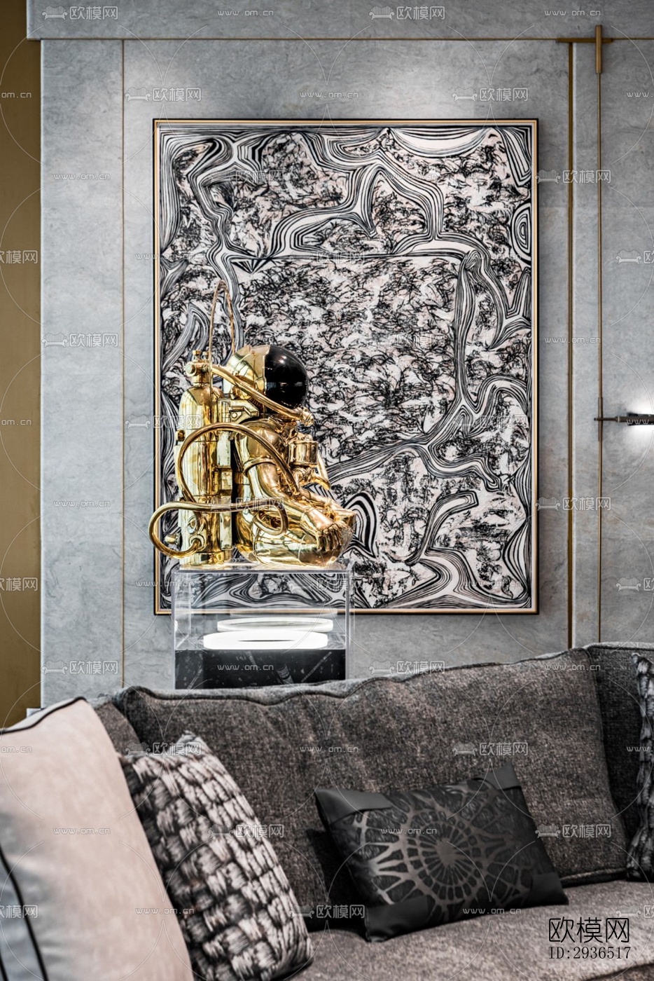 现代办公区效果图下载（渲染图14）