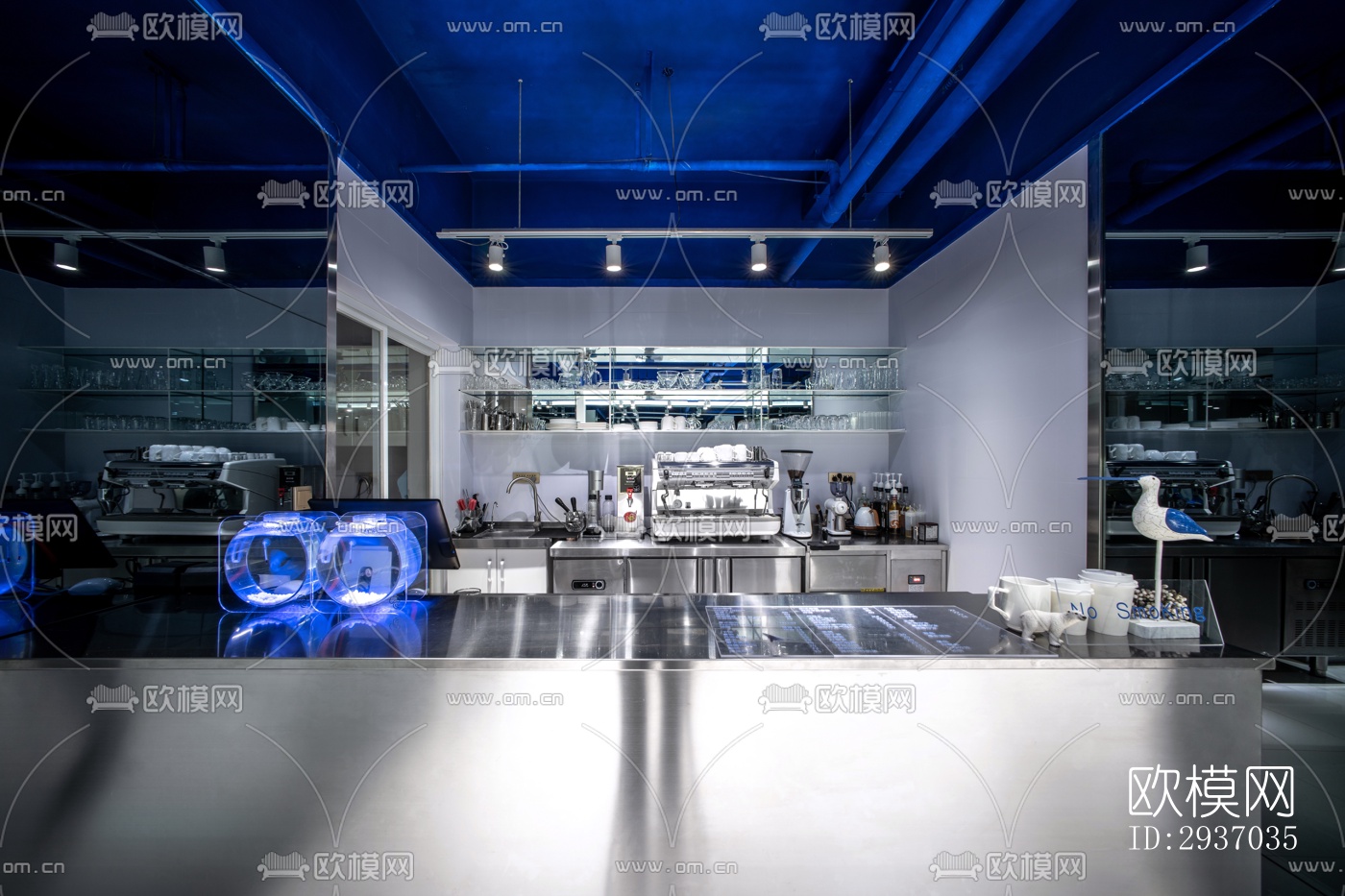 现代咖啡奶茶效果图下载（渲染图7）