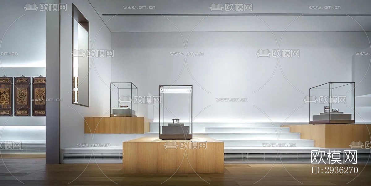 新中式美术博物馆效果图下载（渲染图12）