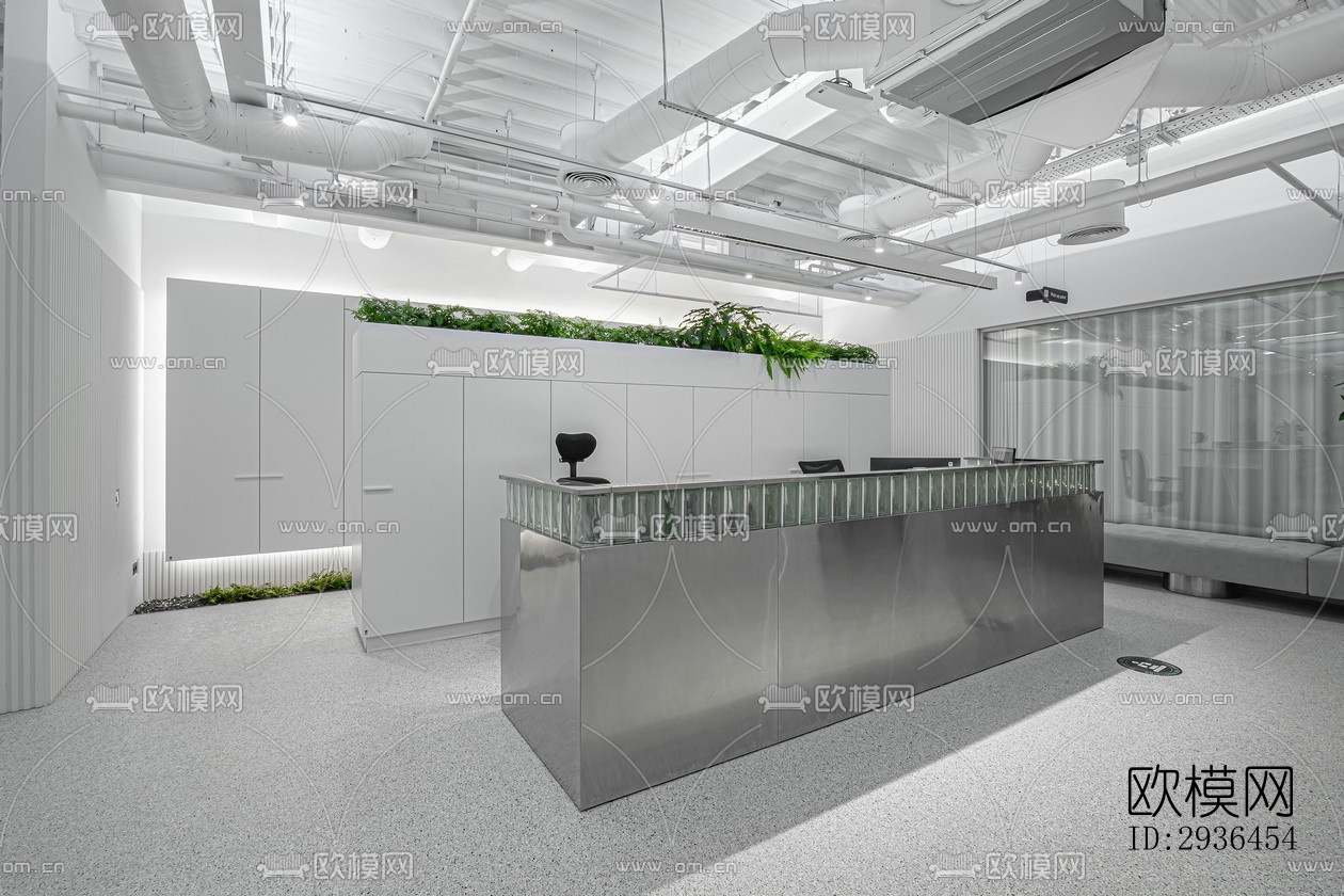 现代办公区效果图下载（渲染图17）