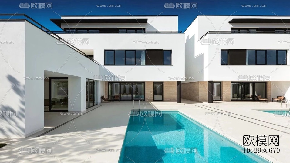 現(xiàn)代居住建筑效果圖下載(渲染圖4)