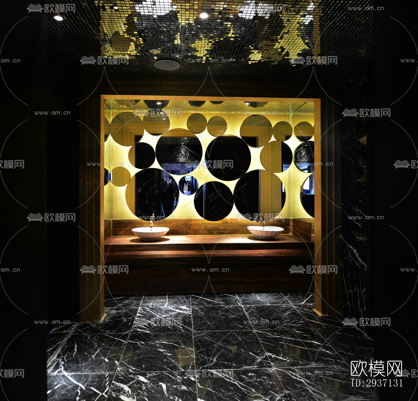 欧式西餐厅效果图下载（渲染图5）