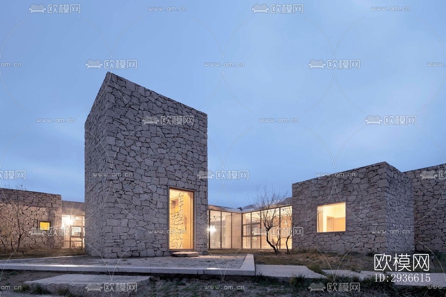工业风居住建筑效果图下载(渲染图19)