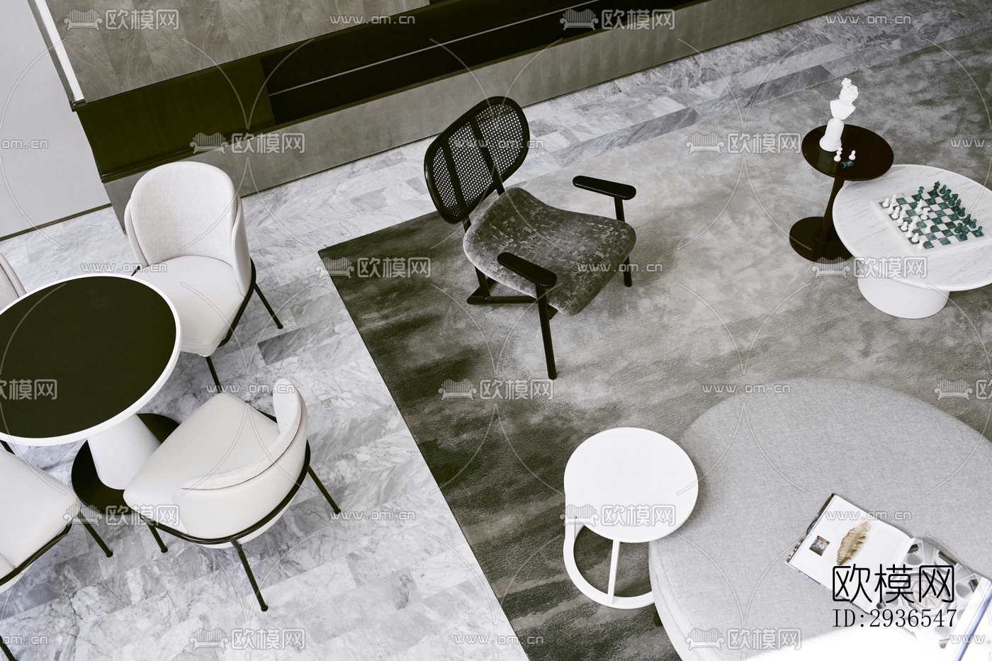 新中式商务大堂效果图下载（渲染图5）