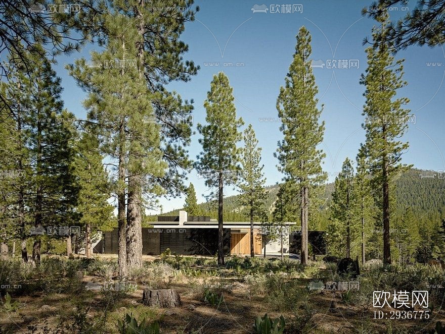 现代居住建筑效果图下载（渲染图8）