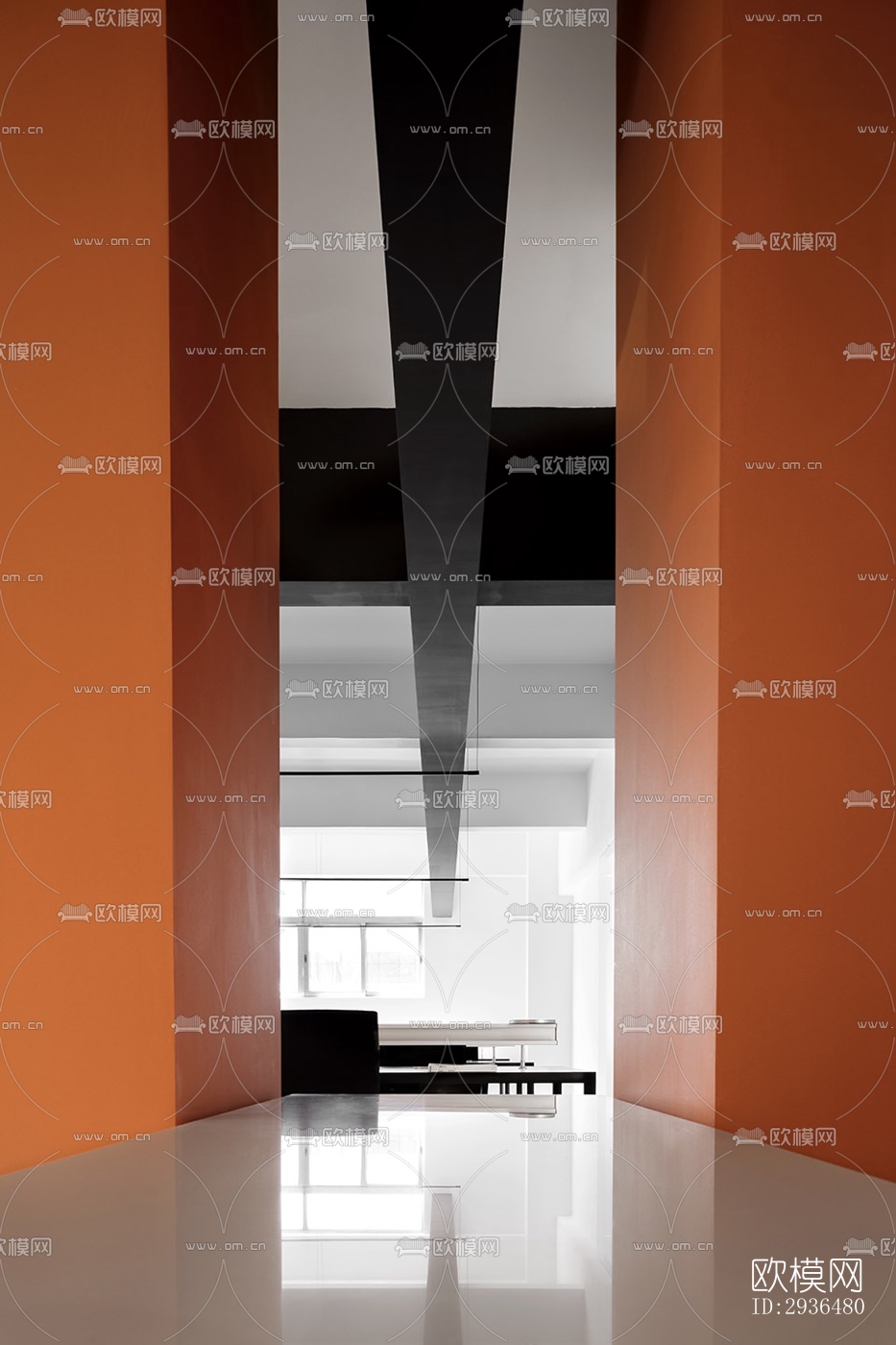 现代办公区效果图下载（渲染图19）