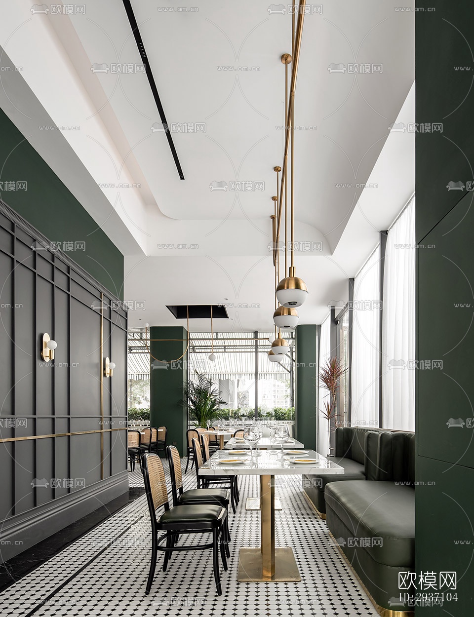 东南亚西餐厅效果图下载（渲染图17）