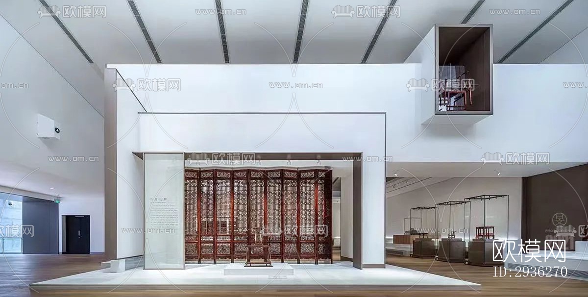 新中式美术博物馆效果图下载（渲染图11）